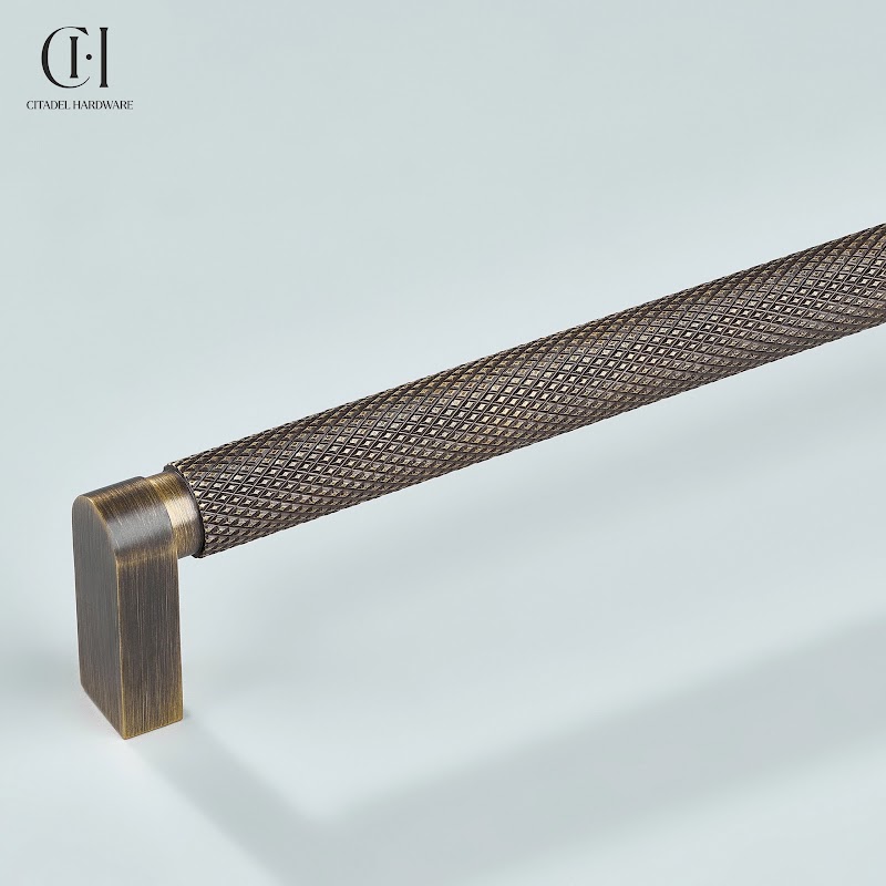 Arvel Knurled Antique Bronze by Citadel Hardware