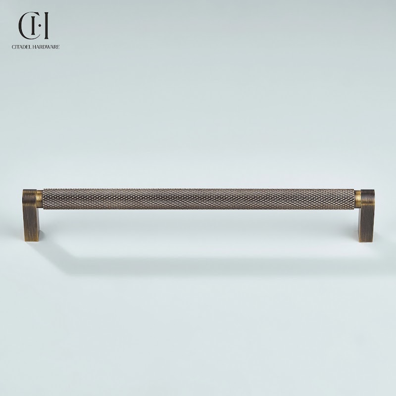 Arvel Knurled Brass Cabinet Handle – Antique Bronze - View 4