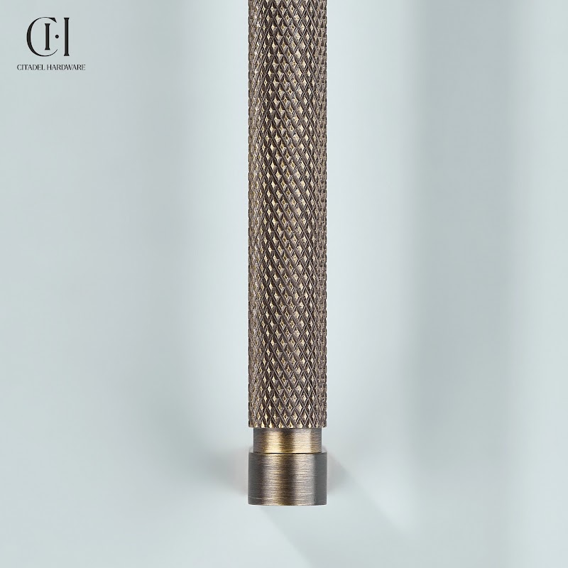 Arvel Knurled Brass Cabinet Handle – Antique Bronze - View 8