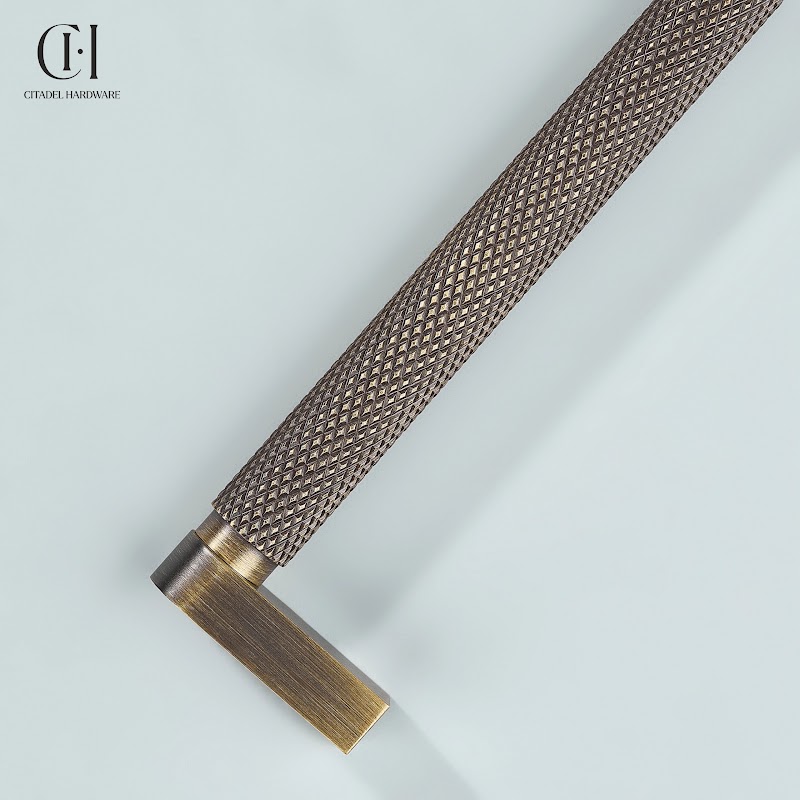 Arvel Knurled Brass Cabinet Handle – Antique Bronze - View 9