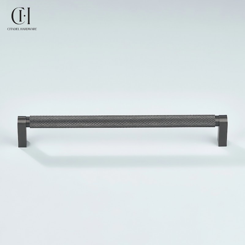 Arvel Knurled Brass Cabinet Handle – Gunmetal - View 4