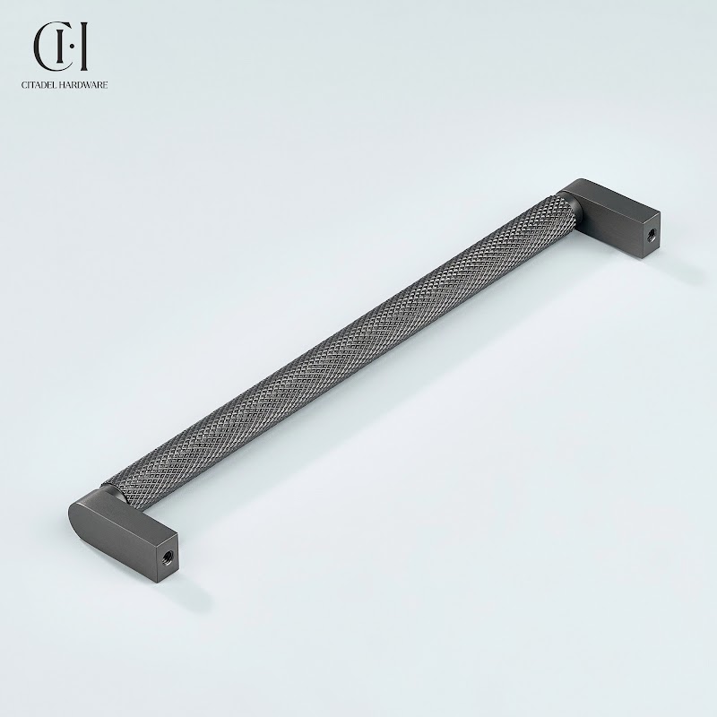 Arvel Knurled Brass Cabinet Handle – Gunmetal - View 5