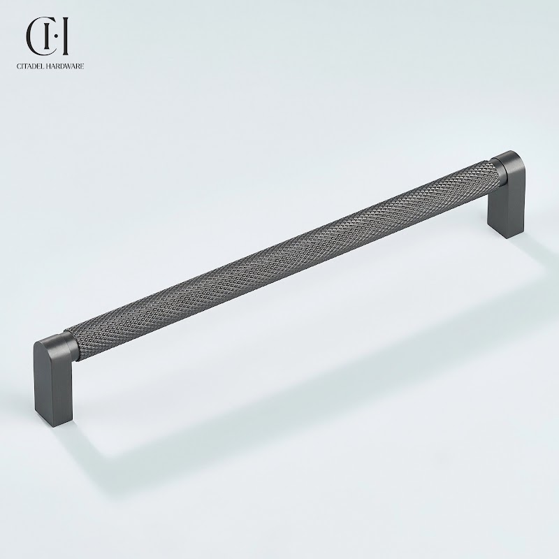 Arvel Knurled Brass Cabinet Handle – Gunmetal - View 6