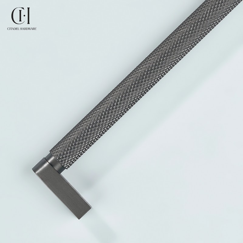 Arvel Knurled Brass Cabinet Handle – Gunmetal - View 9