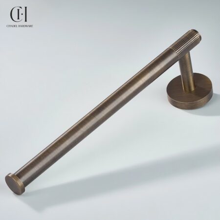 Luma Linear Knurled Towel Antique Bronze by Citadel Hardware