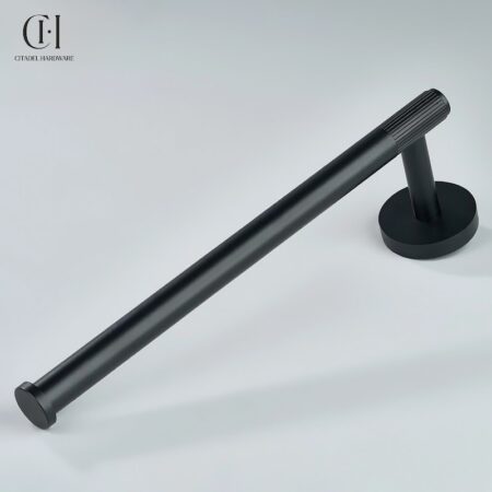Luma Linear Knurled Towel Black by Citadel Hardware