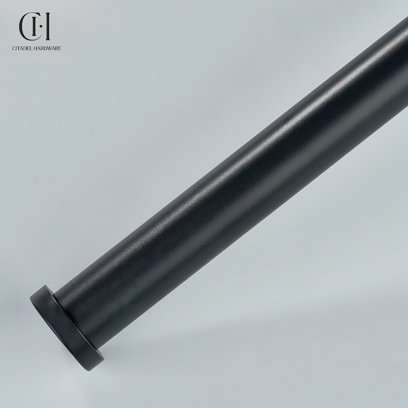 Luma Linear knurled Brass Towel Holder – Black - View 11