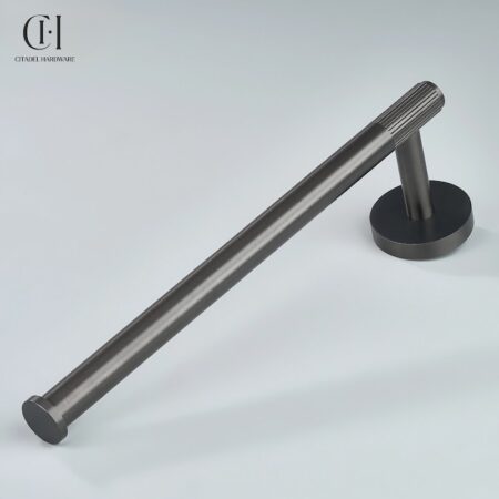 Luma Linear Knurled Towel Gunmetal by Citadel Hardware