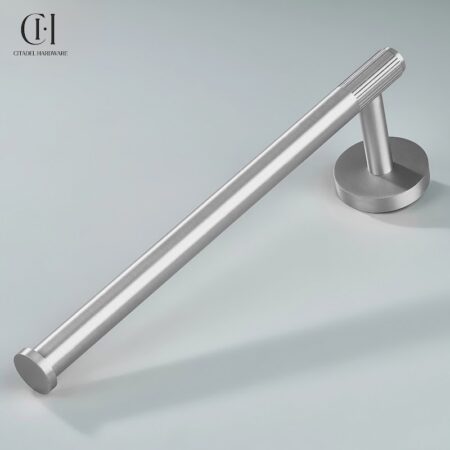 Luma Linear Knurled Towel Silver by Citadel Hardware