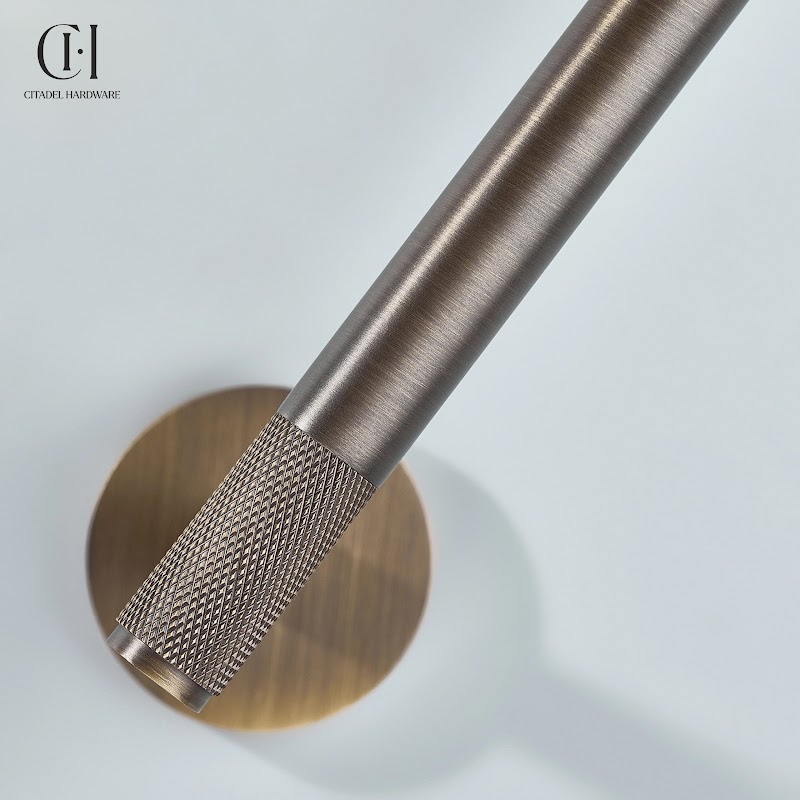 Nova Knurled Brass Towel Holder – Antique Bronze - View 7