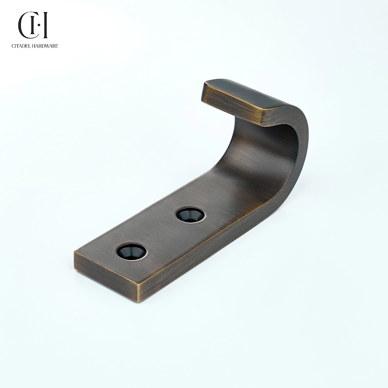 Halo Solid Brass Wide Wall Hook – Antique Bronze - View 2