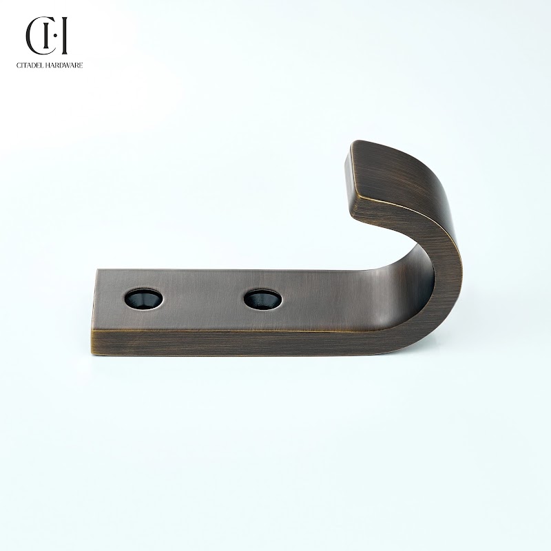 Halo Solid Brass Wide Wall Hook – Antique Bronze - View 3