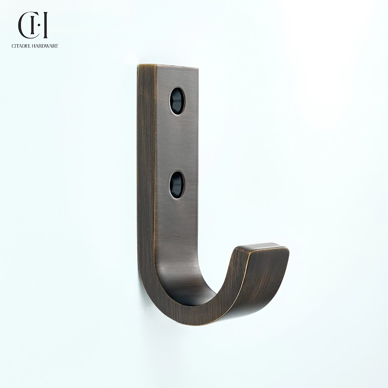 Halo Solid Brass Wide Wall Hook – Antique Bronze - View 4