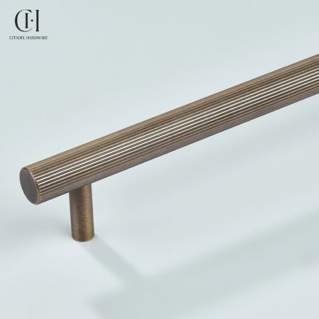 Strel Linear Knurled Antique Bronze by Citadel Hardware